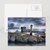 Carte Postale Stormy Cape Neddick "Nubble" (Devant / Derrière)