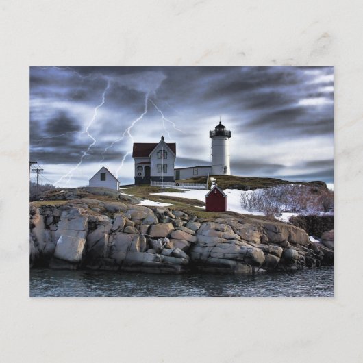 Carte Postale Stormy Cape Neddick "Nubble" (Devant)