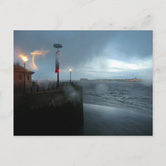 Carte Postale Stormy River Mersey (Devant)