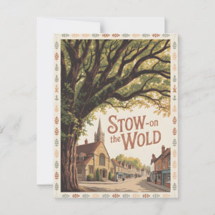 Carte Postale Stow sur le monde vintage