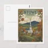 Carte Postale Stowe Vermont (Devant / Derrière)
