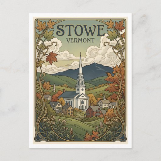 Carte Postale Stowe Vermont (Devant)