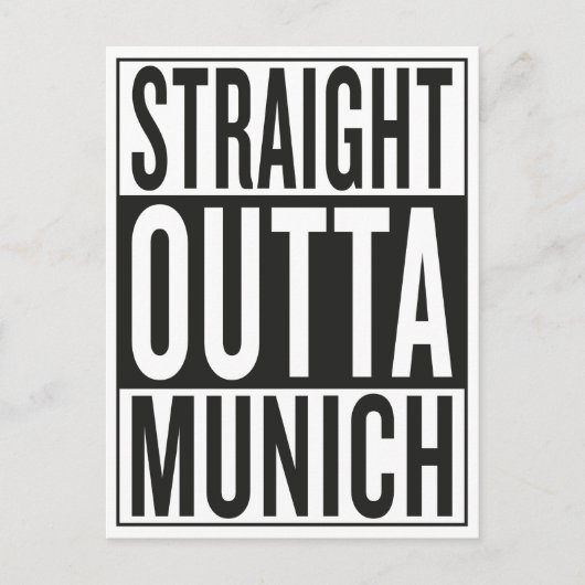 Carte Postale straight outta (Devant)