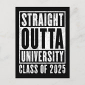 Carte Postale Straight Outta University 2025 Version en état de  (Devant)