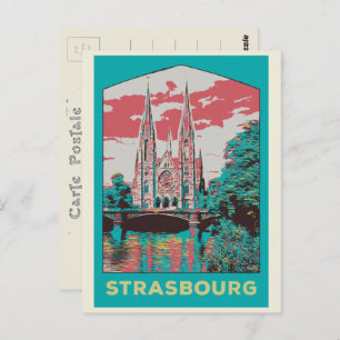 Carte Postale Strasbourg Eglise St Paul illustration France Post