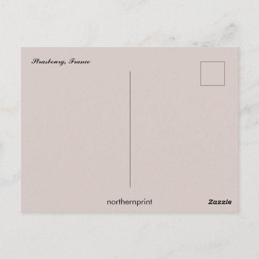 Carte Postale Strasbourg France (Dos)