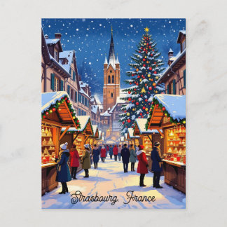 Carte Postale Strasbourg, France Christmas Market Holiday