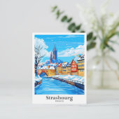Carte Postale Strasbourg France Illustration Vintage Voyage (Debout devant)