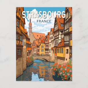 Carte Postale Strasbourg France Travel Art Vintage