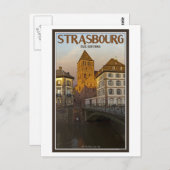 Carte Postale Strasbourg - Ill River et St Thomas (Devant / Derrière)