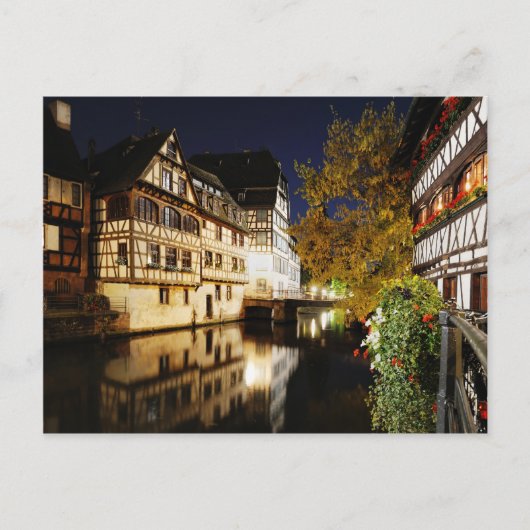 Carte Postale Strasbourg la nuit (Devant)
