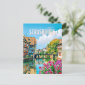 Carte Postale Strasbourg Photo Vintage (Debout devant)