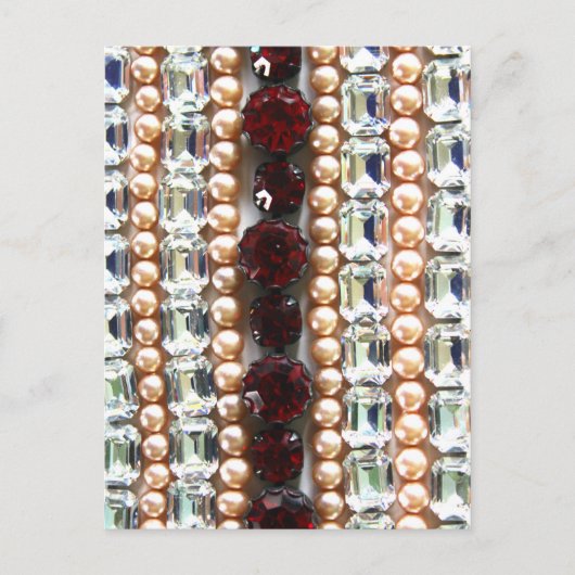 Carte Postale Strass et perles - bijoux vintage (Devant)