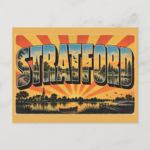 Carte Postale Stratford PEI Sentiers riverains Ornithologie Art