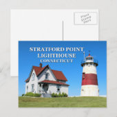 Carte Postale Stratford Point Lighthouse, Connecticut Postcard (Devant / Derrière)