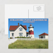 Carte Postale Stratford Point Lighthouse, Connecticut Postcard (Devant / Derrière)