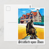 Carte Postale Stratford upon Avon, lieu de naissance de shakespe (Devant / Derrière)