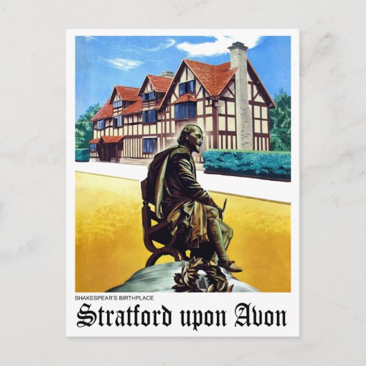 Carte Postale Stratford upon Avon, lieu de naissance de shakespe (Devant)