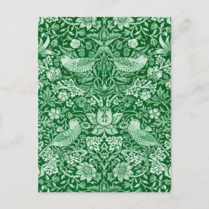 Carte Postale Strawberry Thief Green, William Morris