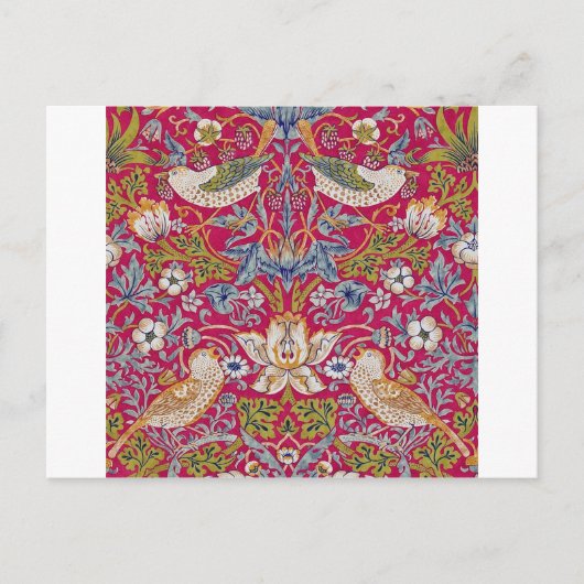 Carte Postale Strawberry Thief, William Morris (Devant)