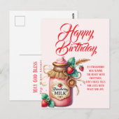 Carte Postale Strawberry Warmth Birthday Christian Card (Devant / Derrière)