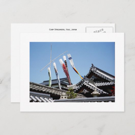 Carte postale Streamers en carpe japonais (Devant / Derrière)