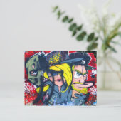 Carte Postale street ART (Debout devant)