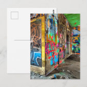 Carte Postale Street Art Abandon du bâtiment | Maintenir le cont (Devant / Derrière)