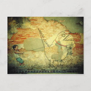 Carte Postale Street Art Postcard / Penang Malaysia streetart