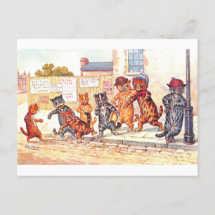 Carte Postale Street Cats par Louis Wain
