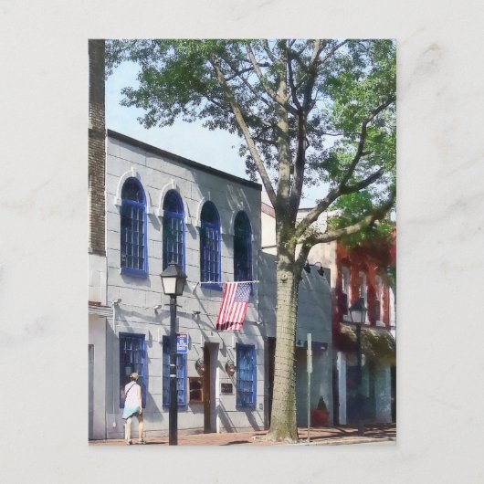 Carte Postale Street with American Flag Alexandria VA (Devant)