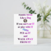 CARTE POSTALE STRESS (Debout devant)