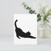 Carte Postale Stretting Black Cat Silhouette (Debout devant)