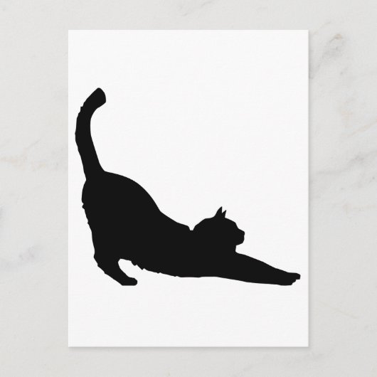 Carte Postale Stretting Black Cat Silhouette (Devant)