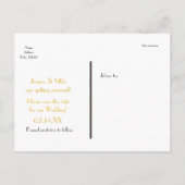 Carte Postale Stried Black White Gold (Dos)