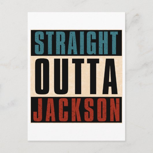 Carte Postale Stright Outta Jackson Mississippi MS (Devant)