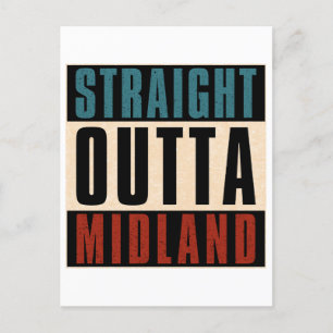Carte Postale Stright Outta Midland Texas TX