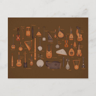 Carte Postale String Musical Instruments