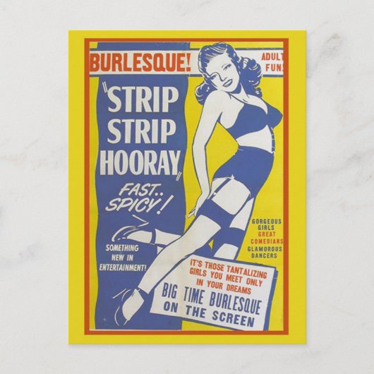 Carte Postale Strip Tease Girls show Postcard (Devant)