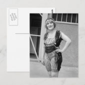 Carte Postale Stripes amincissantes, années 1920 (Devant / Derrière)