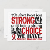 Carte Postale Stroke Comme Nous Sommes Forts (Devant / Derrière)