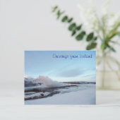 Carte Postale Strokkur Geyser, Islande (Debout devant)
