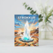Carte Postale Strokkur Islande (Debout devant)