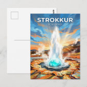 Carte Postale Strokkur Islande (Devant / Derrière)