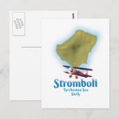 Carte Postale Stromboli, mer Tyrrhénienne, Sicile (Devant / Derrière)