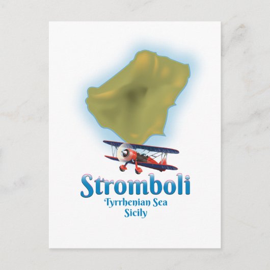 Carte Postale Stromboli, mer Tyrrhénienne, Sicile (Devant)