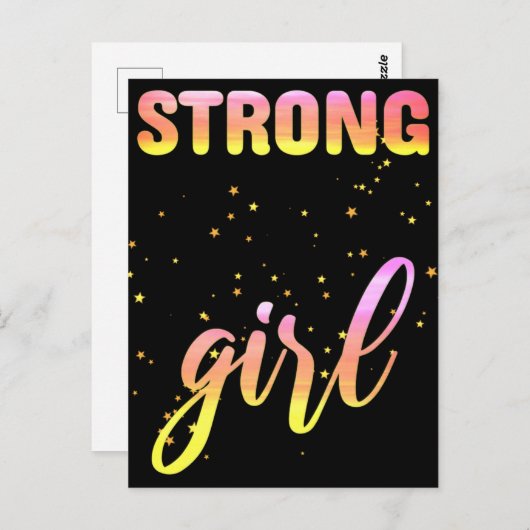 Carte Postale Strong Girl Pastel Star (Devant / Derrière)