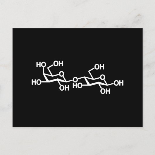 Carte Postale Structure de lactose de lait (Devant)
