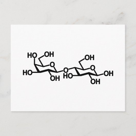 Carte Postale Structure du lait lactose (Devant)