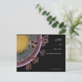 Carte Postale Structure d'une cellule VIH (Debout devant)